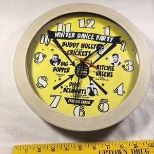 Buddy Holly Winter Dance Party Wall Clock Art Decor Original Gift 10 1/2 " USA